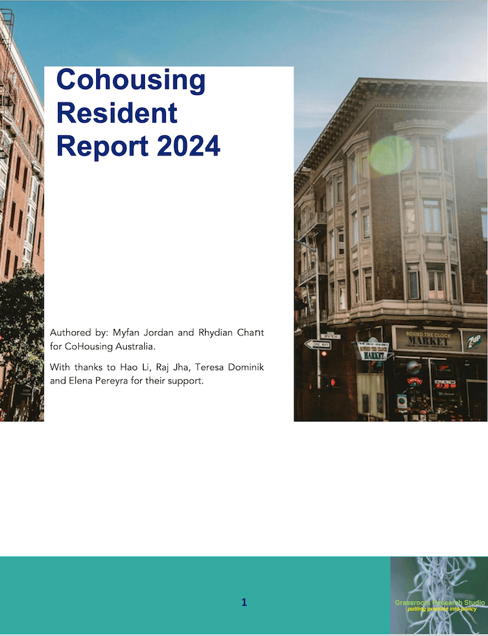 Cohousing Resident Report 2024 cover image